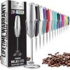 imageZulay Powerful Milk Frother for Coffee with Upgraded Titanium Motor  Handheld Frother Electric Whisk Milk Foamer Mini Mixer ampamp Coffee Blender Frother for Frappe Latte Matcha No Stand  SilverSilver