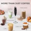 imageZulay Powerful Milk Frother for Coffee with Upgraded Titanium Motor  Handheld Frother Electric Whisk Milk Foamer Mini Mixer ampamp Coffee Blender Frother for Frappe Latte Matcha No Stand  SilverBlack