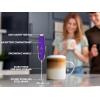 imageZulay Powerful Milk Frother for Coffee with Upgraded Titanium Motor  Handheld Frother Electric Whisk Milk Foamer Mini Mixer ampamp Coffee Blender Frother for Frappe Latte Matcha No Stand  SilverPurple