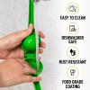imageZulay Premium Quality Metal Lime Squeezer Citrus Juicer Manual Press for Extracting the Most Juice Possible  Lime Juicer BlackGreen