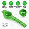 imageZulay Premium Quality Metal Lime Squeezer Citrus Juicer Manual Press for Extracting the Most Juice Possible  Lime Juicer BlackGreen