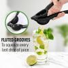 imageZulay Premium Quality Metal Lime Squeezer Citrus Juicer Manual Press for Extracting the Most Juice Possible  Lime Juicer BlackMidnight Black