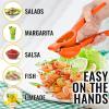 imageZulay Premium Quality Metal Lime Squeezer Citrus Juicer Manual Press for Extracting the Most Juice Possible  Lime Juicer BlackOrange