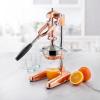imageZulay Professional Citrus Juicer  Premium Manual Citrus Press and Orange Squeezer  Metal Lemon Squeezer  Extra Tall Heavy Duty Manual Orange Juicer and Lime Squeezer Press Stand  Rose GoldDeluxe Rose Gold