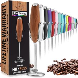 imageZulay Powerful Milk Frother for Coffee with Upgraded Titanium Motor  Handheld Frother Electric Whisk Milk Foamer Mini Mixer ampamp Coffee Blender Frother for Frappe Latte Matcha No Stand  SilverOak