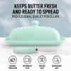 imageZulay Butter Dish With Lid For Countertop  Porcelain White Ceramic Butter Dish with Knob Handle Great for Cooking  Elegant Design Butter Holder  Durable ampamp Sturdy Butter Keeper  WhiteMint