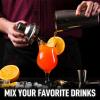 imageZulay Cocktail Shaker Set  Stainless Steel Mixed Drink Shaker  Martini Shaker Set with Build in Strainer Double Sided Jigger ampamp Muddler Combo Mixing Spoon  Pro Margarita Shaker  Large 24ozSilver