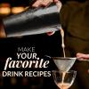 imageZulay Cocktail Shaker Set  Stainless Steel Mixed Drink Shaker  Martini Shaker Set with Build in Strainer Double Sided Jigger ampamp Muddler Combo Mixing Spoon  Pro Margarita Shaker  Large 24ozBlack