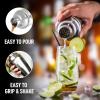 imageZulay Cocktail Shaker Set  Stainless Steel Mixed Drink Shaker  Martini Shaker Set with Build in Strainer Double Sided Jigger ampamp Muddler Combo Mixing Spoon  Pro Margarita Shaker  Large 24ozSilver