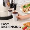imageZulay Commercial Coffee Maker  100 Cup Coffee Percolator With DoubleWall Stainless Steel ampamp TwistLock Lid  Quick Brewing Coffee Urn With KeepWarm Mode For Events ampamp Catering  SilverSilver
