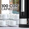 imageZulay Commercial Coffee Maker  100 Cup Coffee Percolator With DoubleWall Stainless Steel ampamp TwistLock Lid  Quick Brewing Coffee Urn With KeepWarm Mode For Events ampamp Catering  SilverBlack