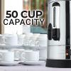 imageZulay Commercial Coffee Maker  100 Cup Coffee Percolator With DoubleWall Stainless Steel ampamp TwistLock Lid  Quick Brewing Coffee Urn With KeepWarm Mode For Events ampamp Catering  SilverSilver