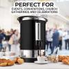 imageZulay Commercial Coffee Maker  100 Cup Coffee Percolator With DoubleWall Stainless Steel ampamp TwistLock Lid  Quick Brewing Coffee Urn With KeepWarm Mode For Events ampamp Catering  SilverBlack