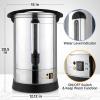 imageZulay Commercial Coffee Maker  100 Cup Coffee Percolator With DoubleWall Stainless Steel ampamp TwistLock Lid  Quick Brewing Coffee Urn With KeepWarm Mode For Events ampamp Catering  SilverSilver