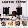 imageZulay Commercial Coffee Maker  100 Cup Coffee Percolator With DoubleWall Stainless Steel ampamp TwistLock Lid  Quick Brewing Coffee Urn With KeepWarm Mode For Events ampamp Catering  SilverBlack