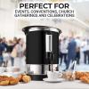 imageZulay Commercial Coffee Maker  100 Cup Coffee Percolator With DoubleWall Stainless Steel ampamp TwistLock Lid  Quick Brewing Coffee Urn With KeepWarm Mode For Events ampamp Catering  SilverBlack