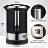 imageZulay Commercial Coffee Maker  100 Cup Coffee Percolator With DoubleWall Stainless Steel ampamp TwistLock Lid  Quick Brewing Coffee Urn With KeepWarm Mode For Events ampamp Catering  SilverBlack