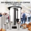 imageZulay Commercial Coffee Maker  100 Cup Coffee Percolator With DoubleWall Stainless Steel ampamp TwistLock Lid  Quick Brewing Coffee Urn With KeepWarm Mode For Events ampamp Catering  SilverSilver