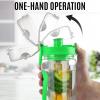 imageZulay Fruit Infuser Water Bottle  34oz  Leakproof With FullLength Infusion Rod  Men Womens Ideal Fitness Gift Or For Gym CampingEnergy Green