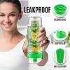 imageZulay Fruit Infuser Water Bottle  34oz  Leakproof With FullLength Infusion Rod  Men Womens Ideal Fitness Gift Or For Gym CampingEnergy Green