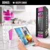 imageZulay Fruit Infuser Water Bottle  34oz  Leakproof With FullLength Infusion Rod  Men Womens Ideal Fitness Gift Or For Gym CampingFlamingo Pink
