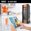 imageZulay Fruit Infuser Water Bottle  34oz  Leakproof With FullLength Infusion Rod  Men Womens Ideal Fitness Gift Or For Gym CampingSunrise Orange