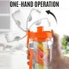 imageZulay Fruit Infuser Water Bottle  34oz  Leakproof With FullLength Infusion Rod  Men Womens Ideal Fitness Gift Or For Gym CampingSunrise Orange