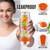 imageZulay Fruit Infuser Water Bottle  34oz  Leakproof With FullLength Infusion Rod  Men Womens Ideal Fitness Gift Or For Gym CampingSunrise Orange