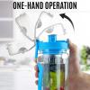 imageZulay Fruit Infuser Water Bottle  34oz  Leakproof With FullLength Infusion Rod  Men Womens Ideal Fitness Gift Or For Gym CampingTurquoise Blue