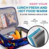imageZulay Insulated Lunch Bag  Thermal Kids Lunch Bag With Spacious Compartment ampamp BuiltIn Handle  Portable Back To School Lunch Bag For Kids Boys ampamp Girls To Keep Food Fresh LadybugsSharks
