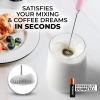 imageZulay Kitchen Milk Frother Wand Drink Mixer with AA Duracell Batteries Durable Handheld Milk Frother Electric Whisk  EasyClean Milk Frother Wand ampamp Mini Blender  Electric Coffee Frother  BlackCotton Candy Pink