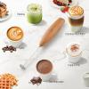 imageZulay Kitchen Milk Frother Wand Drink Mixer with AA Duracell Batteries Durable Handheld Milk Frother Electric Whisk  EasyClean Milk Frother Wand ampamp Mini Blender  Electric Coffee Frother  BlackMaple