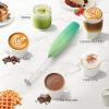 imageZulay Kitchen Milk Frother Wand Drink Mixer with AA Duracell Batteries Durable Handheld Milk Frother Electric Whisk  EasyClean Milk Frother Wand ampamp Mini Blender  Electric Coffee Frother  BlackOcean Spray