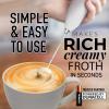 imageZulay Kitchen Milk Frother Wand Drink Mixer with AA Duracell Batteries Durable Handheld Milk Frother Electric Whisk  EasyClean Milk Frother Wand ampamp Mini Blender  Electric Coffee Frother  BlackWhite
