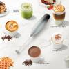 imageZulay Kitchen Milk Frother Wand Drink Mixer with AA Duracell Batteries Durable Handheld Milk Frother Electric Whisk  EasyClean Milk Frother Wand ampamp Mini Blender  Electric Coffee Frother  BlackStorm