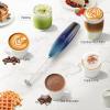 imageZulay Kitchen Milk Frother Wand Drink Mixer with AA Duracell Batteries Durable Handheld Milk Frother Electric Whisk  EasyClean Milk Frother Wand ampamp Mini Blender  Electric Coffee Frother  BlackDeep Sea