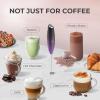 imageZulay Kitchen Milk Frother Wand Drink Mixer with AA Duracell Batteries Durable Handheld Milk Frother Electric Whisk  EasyClean Milk Frother Wand ampamp Mini Blender  Electric Coffee Frother  BlackGalaxy
