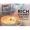 imageZulay Kitchen Milk Frother Wand Drink Mixer with AA Duracell Batteries Durable Handheld Milk Frother Electric Whisk  EasyClean Milk Frother Wand ampamp Mini Blender  Electric Coffee Frother  BlackCupcake