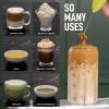 imageZulay Kitchen Milk Frother Wand Drink Mixer with AA Duracell Batteries Durable Handheld Milk Frother Electric Whisk  EasyClean Milk Frother Wand ampamp Mini Blender  Electric Coffee Frother  BlackBright Green