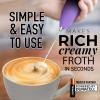 imageZulay Kitchen Milk Frother Wand Drink Mixer with AA Duracell Batteries Durable Handheld Milk Frother Electric Whisk  EasyClean Milk Frother Wand ampamp Mini Blender  Electric Coffee Frother  BlackGalaxy