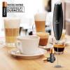 imageZulay Kitchen Milk Frother Wand Drink Mixer with AA Duracell Batteries Durable Handheld Milk Frother Electric Whisk  EasyClean Milk Frother Wand ampamp Mini Blender  Electric Coffee Frother  BlackMetallic Black