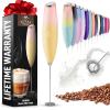 imageZulay Kitchen Milk Frother Wand Drink Mixer with AA Duracell Batteries Durable Handheld Milk Frother Electric Whisk  EasyClean Milk Frother Wand ampamp Mini Blender  Electric Coffee Frother  BlackMimosa