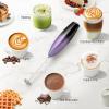 imageZulay Kitchen Milk Frother Wand Drink Mixer with AA Duracell Batteries Durable Handheld Milk Frother Electric Whisk  EasyClean Milk Frother Wand ampamp Mini Blender  Electric Coffee Frother  BlackGalaxy
