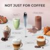 imageZulay Kitchen Milk Frother Wand Drink Mixer with AA Duracell Batteries Durable Handheld Milk Frother Electric Whisk  EasyClean Milk Frother Wand ampamp Mini Blender  Electric Coffee Frother  BlackStorm