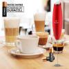 imageZulay Kitchen Milk Frother Wand Drink Mixer with AA Duracell Batteries Durable Handheld Milk Frother Electric Whisk  EasyClean Milk Frother Wand ampamp Mini Blender  Electric Coffee Frother  BlackRed