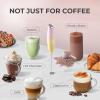 imageZulay Kitchen Milk Frother Wand Drink Mixer with AA Duracell Batteries Durable Handheld Milk Frother Electric Whisk  EasyClean Milk Frother Wand ampamp Mini Blender  Electric Coffee Frother  BlackMimosa