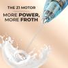 imageZulay Kitchen Milk Frother Wand Drink Mixer with AA Duracell Batteries Durable Handheld Milk Frother Electric Whisk  EasyClean Milk Frother Wand ampamp Mini Blender  Electric Coffee Frother  BlackDeep Sea