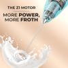 imageZulay Kitchen Milk Frother Wand Drink Mixer with AA Duracell Batteries Durable Handheld Milk Frother Electric Whisk  EasyClean Milk Frother Wand ampamp Mini Blender  Electric Coffee Frother  BlackFresh Mint