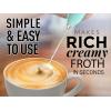 imageZulay Kitchen Milk Frother Wand Drink Mixer with AA Duracell Batteries Durable Handheld Milk Frother Electric Whisk  EasyClean Milk Frother Wand ampamp Mini Blender  Electric Coffee Frother  BlackFresh Mint