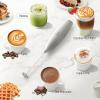 imageZulay Kitchen Milk Frother Wand Drink Mixer with AA Duracell Batteries Durable Handheld Milk Frother Electric Whisk  EasyClean Milk Frother Wand ampamp Mini Blender  Electric Coffee Frother  BlackWhite